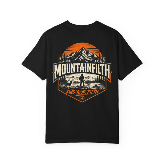 Mountain Filth Graphic T-Shirt — 'Find Your Filth' Outdoor Adventure Tee