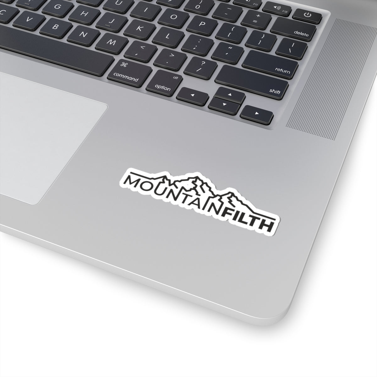 Mountain Filth Sticker — Outdoor Mountain Logo Kiss-Cut Decal