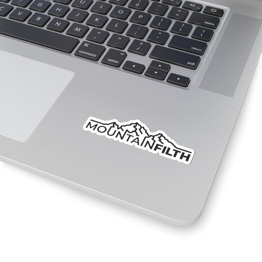 Mountain Filth Sticker — Outdoor Mountain Logo Kiss-Cut Decal