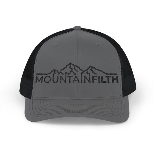 Mountain Filth Snapback Trucker Hat — Outdoor Adventure Mesh Cap
