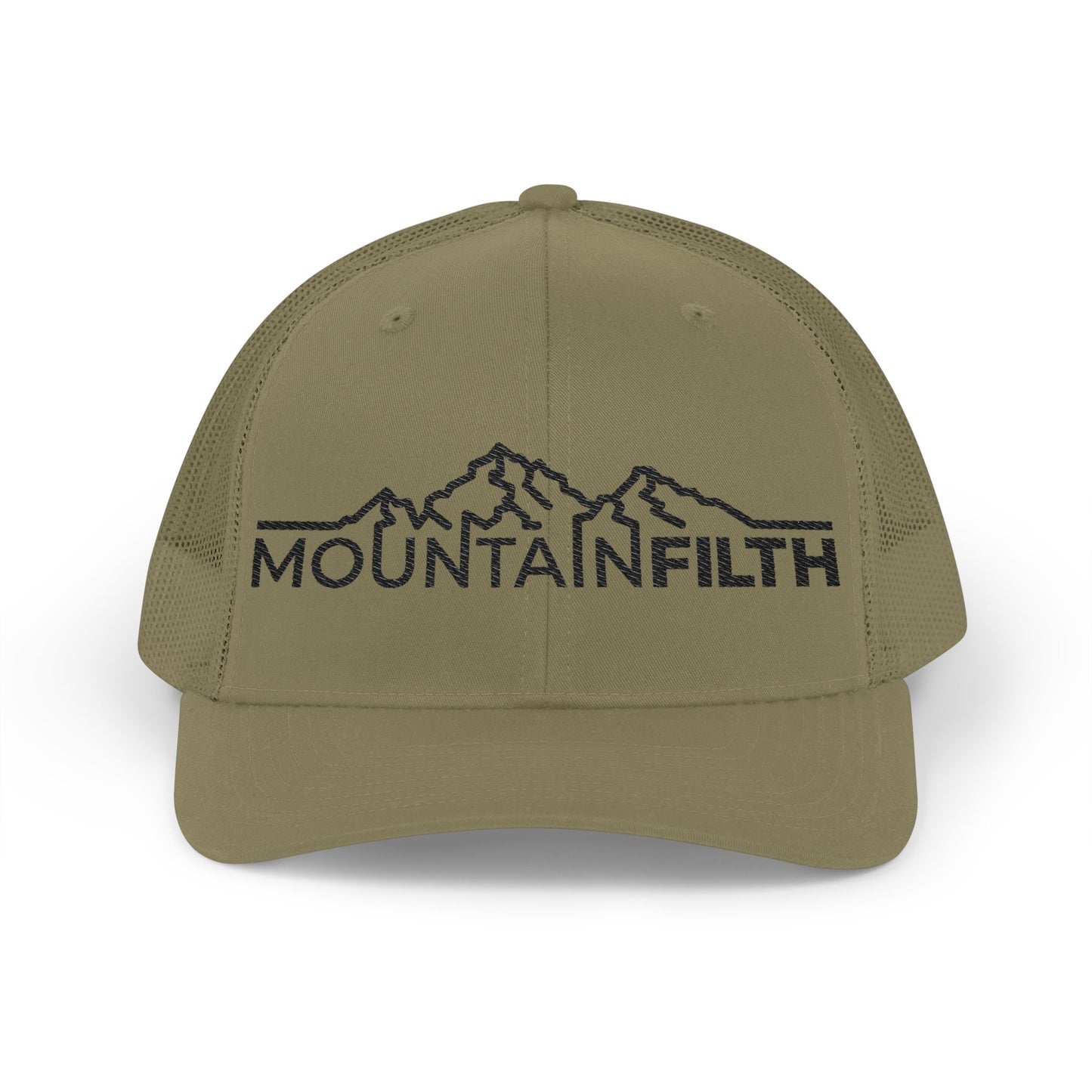 Mountain Filth Snapback Trucker Hat — Outdoor Adventure Mesh Cap